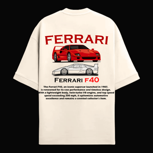 Ferrari f40 tee - white